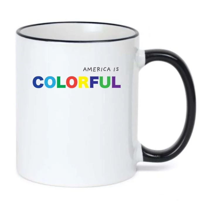 America Is Colorful Positive Message Gift Usa Great Gift Black Color Changing Mug