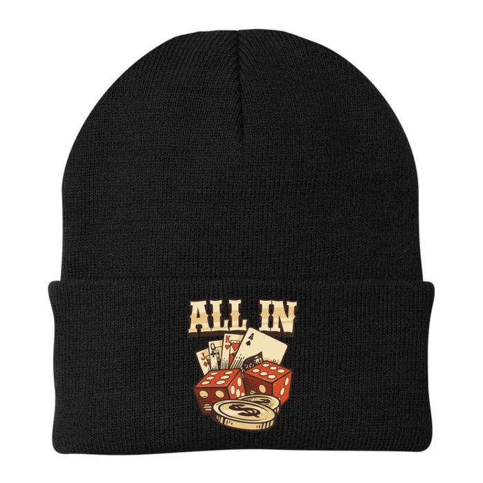 All In Card Game Playing Cards Poker Player Gambling Casino Knit Cap Winter Beanie