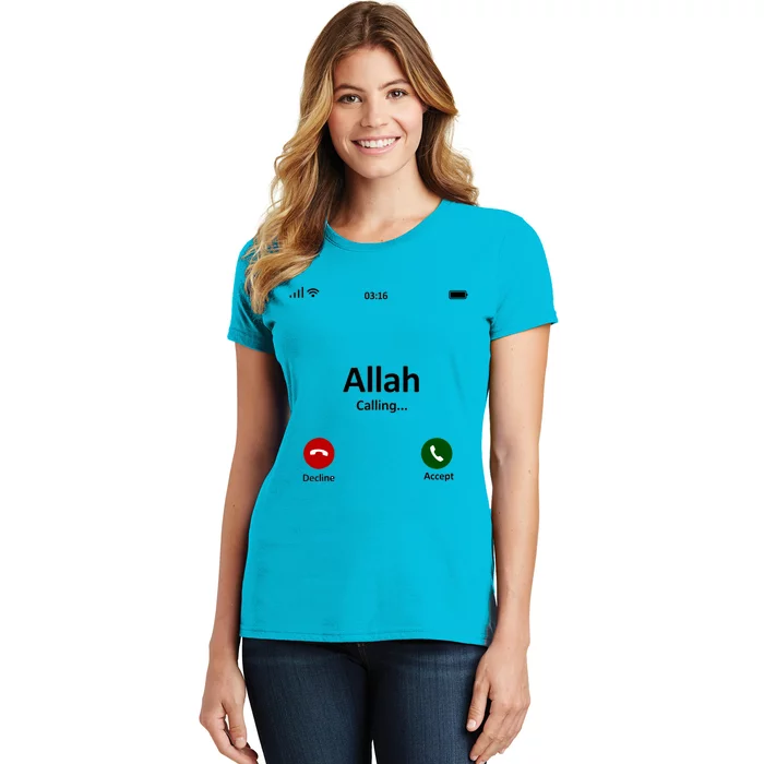 Allah Is Calling Ramadan Muslim Eid Mubarak Islamic Gift Women's T-Shirt