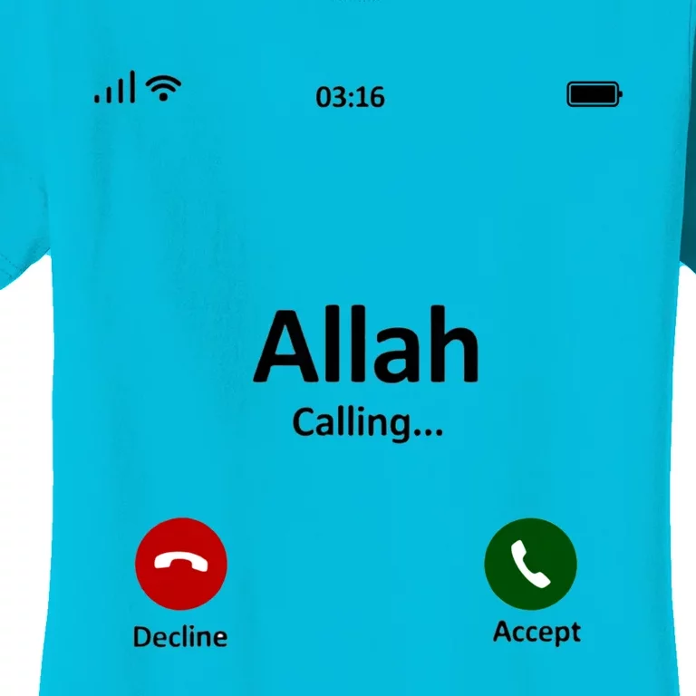 Allah Is Calling Ramadan Muslim Eid Mubarak Islamic Gift Women's T-Shirt