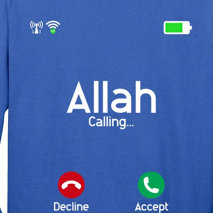 Allah Is Calling Ramadan Muslim Eid Mubarak Islamic Gift Tall Long Sleeve T-Shirt