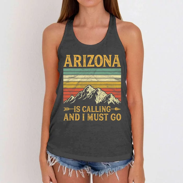 Arizona Is Calling And I Must Go Women's Knotted Racerback Tank