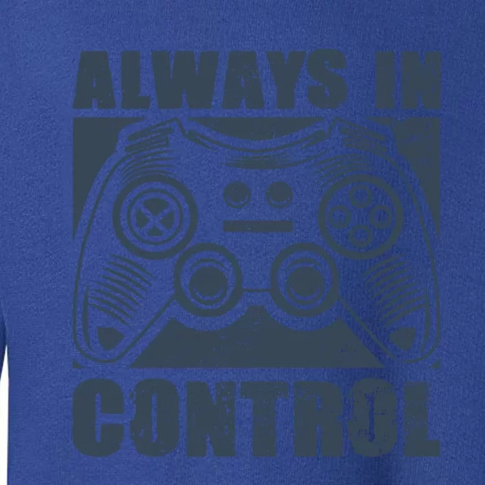 Always In Control Funny Video Game Player Quote Gaming Lover Cute Gift Toddler Sweatshirt