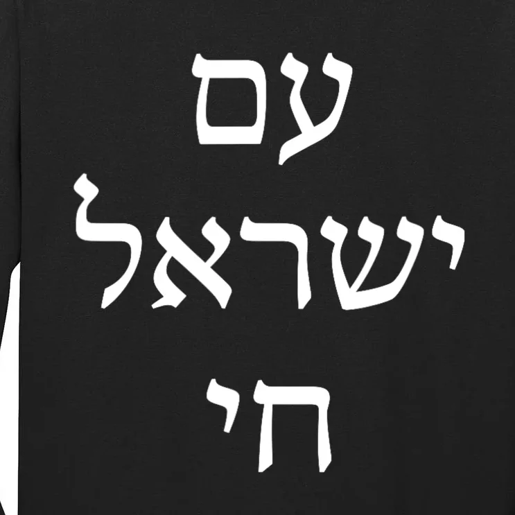 Am Israel Chai Jewish Pride Support Israel Hebrew Jerusalem Tall Long Sleeve T-Shirt