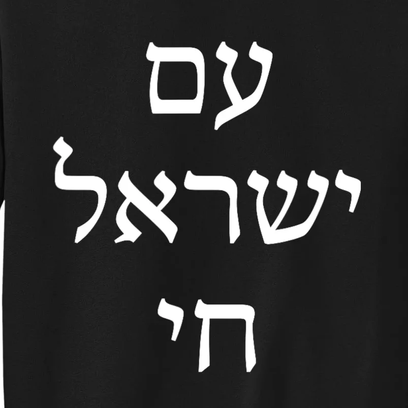 Am Israel Chai Jewish Pride Support Israel Hebrew Jerusalem Tall Sweatshirt