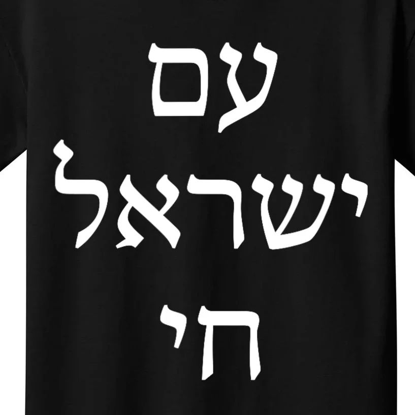 Am Israel Chai Jewish Pride Support Israel Hebrew Jerusalem Kids T-Shirt