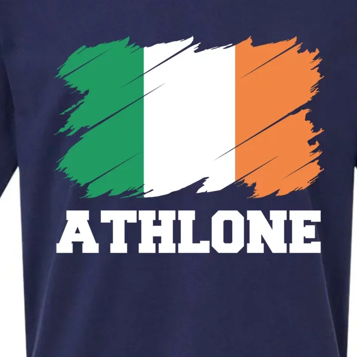 Athlone Ireland City éIre Irish Flag Meaningful Gift Sueded Cloud Jersey T-Shirt