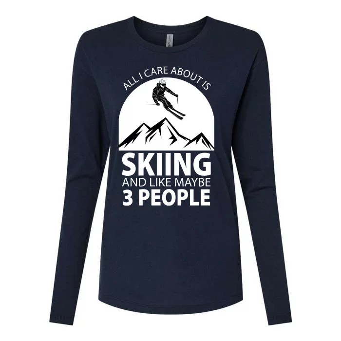 All I Care Abut Is Skilling And Like 3 People Womens Cotton Relaxed Long Sleeve T-Shirt