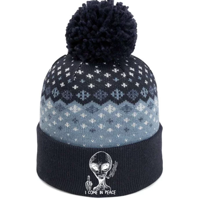 Alien I Come In Peace The Baniff Cuffed Pom Beanie