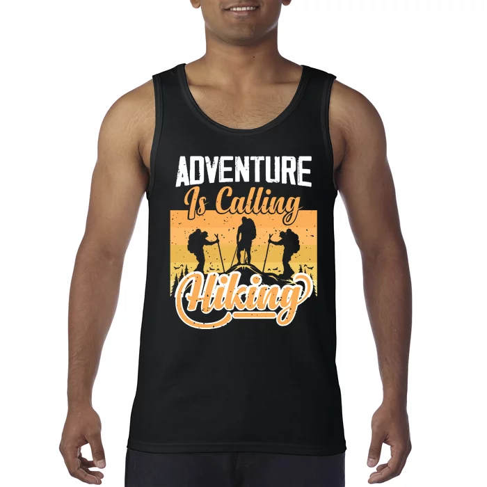 Adventure Is Calling Hiking Gift Tank Top