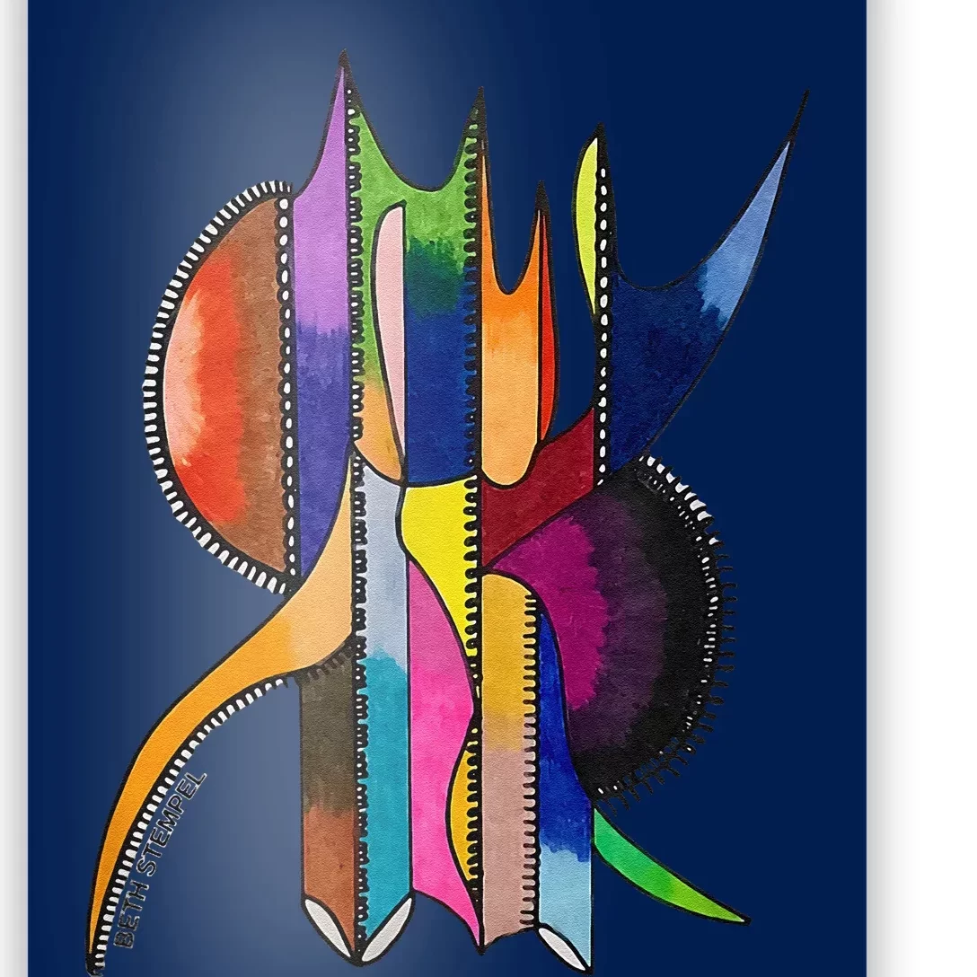 Art In Color Dynamic Geometric Poster