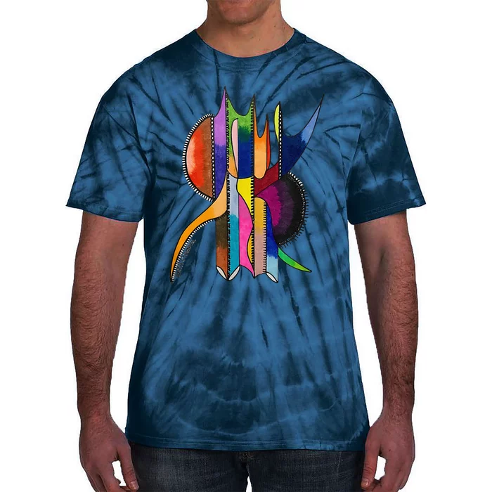 Art In Color Dynamic Geometric Tie-Dye T-Shirt