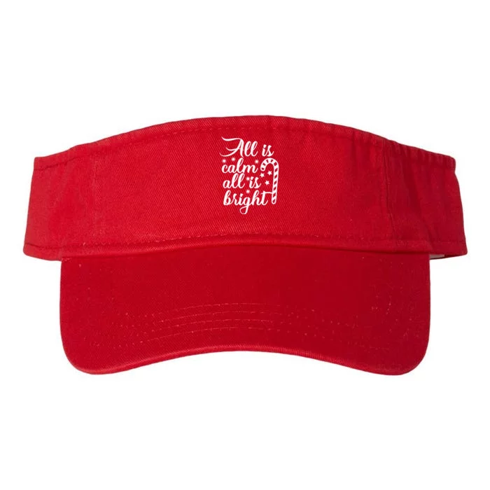 All Is Calm All Is Bright Christmas Valucap Bio-Washed Visor