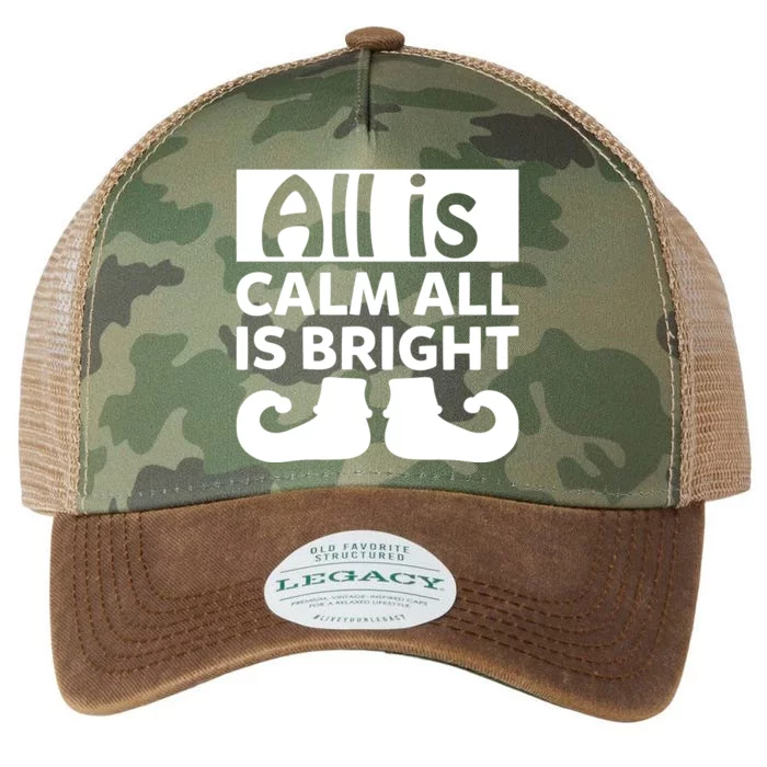 All Is Calm All Is Bright Christmas Legacy Tie Dye Trucker Hat