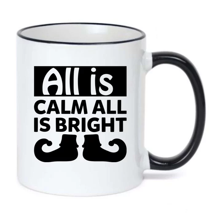 All Is Calm All Is Bright Christmas Black Color Changing Mug