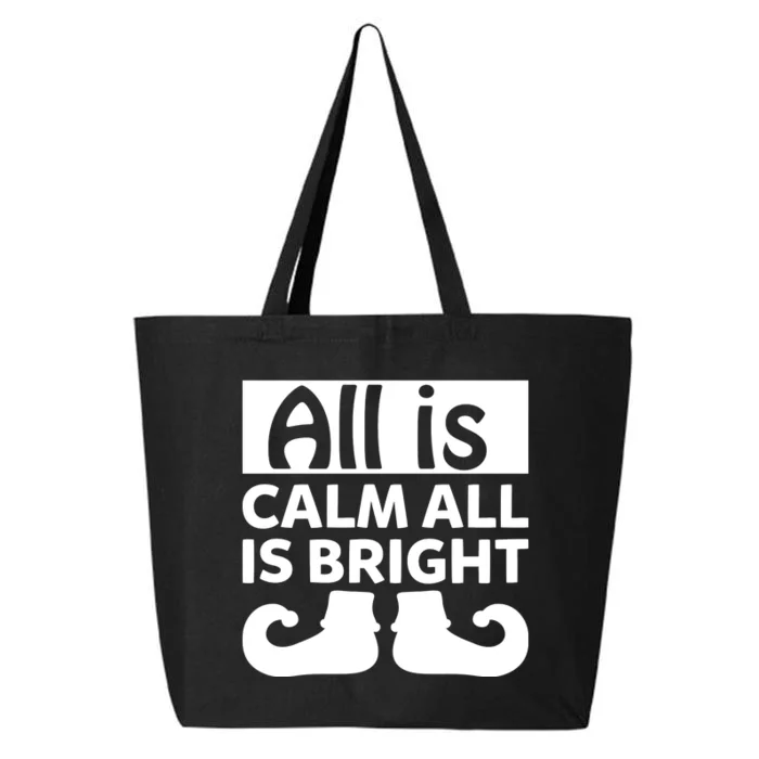 All Is Calm All Is Bright Christmas 25L Jumbo Tote