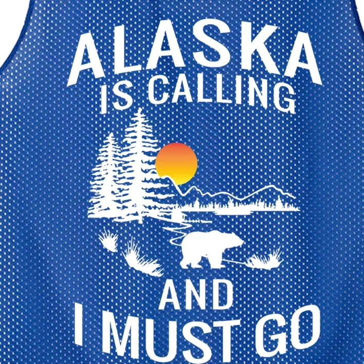 Alaska Is Calling And I Must Go Family Trip Meaningful Gift Mesh Reversible Basketball Jersey Tank