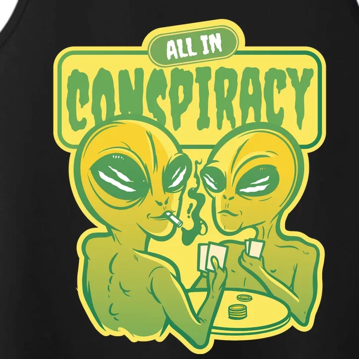 All In Conspiracy Poker Alien Performance Tank