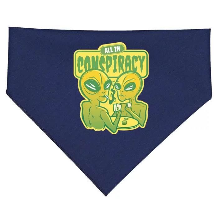 All In Conspiracy Poker Alien USA-Made Doggie Bandana