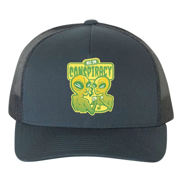 All In Conspiracy Poker Alien Yupoong Adult 5-Panel Trucker Hat