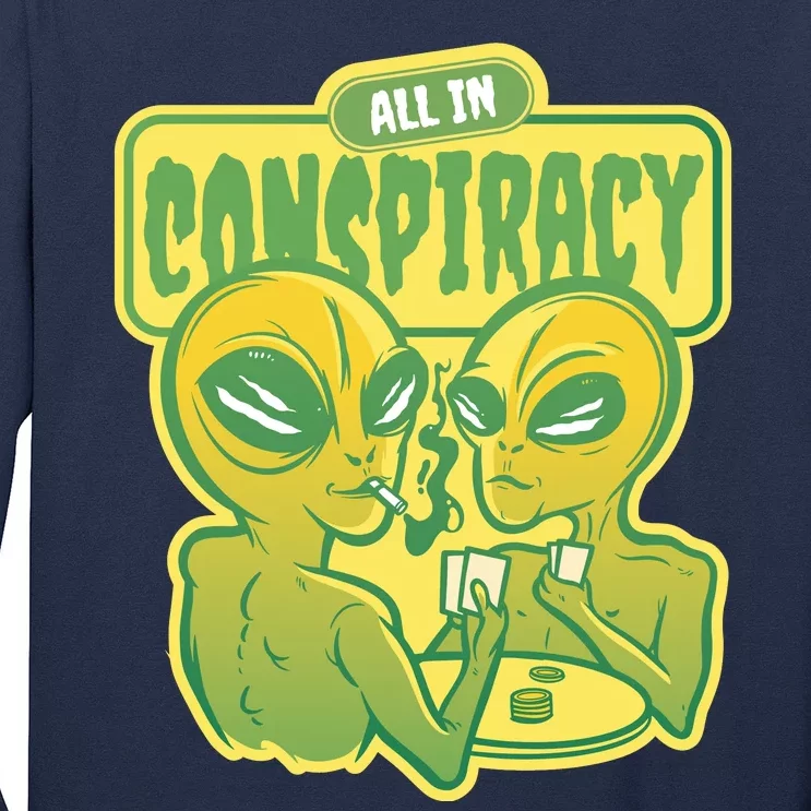 All In Conspiracy Poker Alien Long Sleeve Shirt