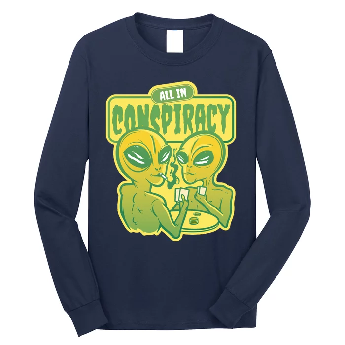 All In Conspiracy Poker Alien Long Sleeve Shirt