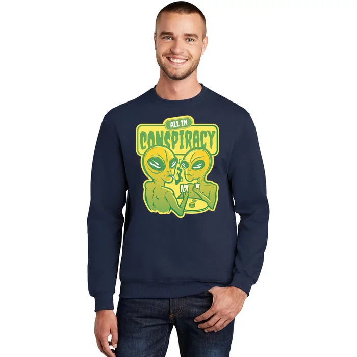 All In Conspiracy Poker Alien Sweatshirt