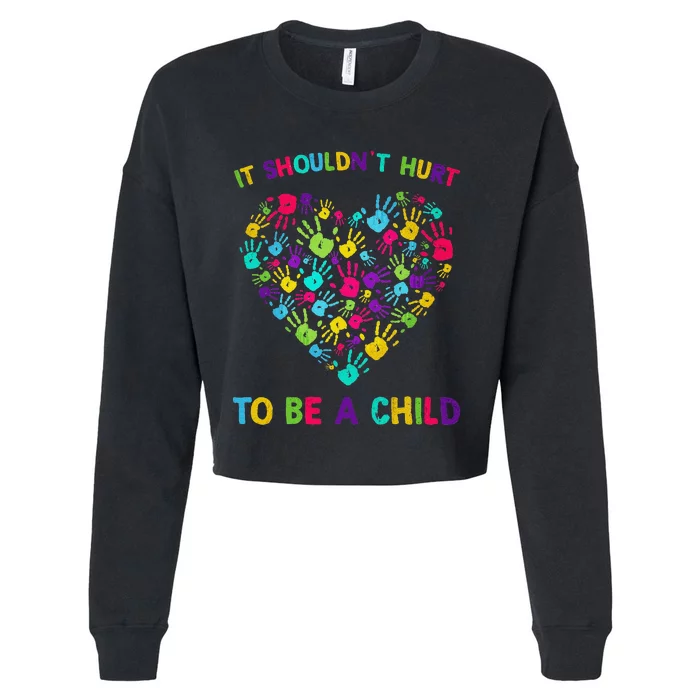 April Is Child Abuse Prevention Month Child Abuse Awareness Cropped Pullover Crew