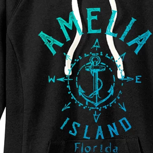 Amelia Island Compass Rose Florida Cute Gift Women's Fleece Hoodie