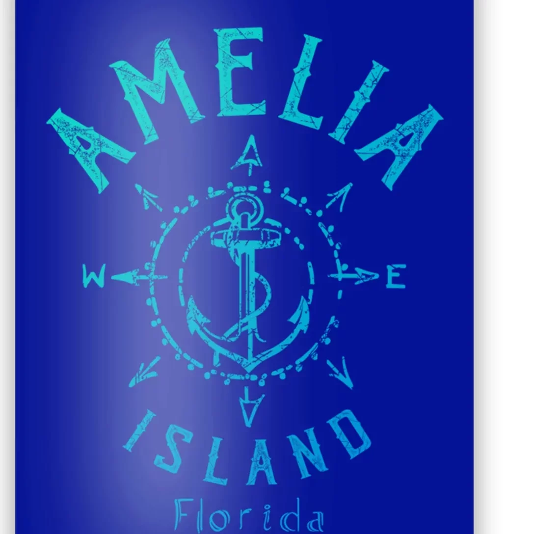 Amelia Island Compass Rose Florida Cute Gift Poster