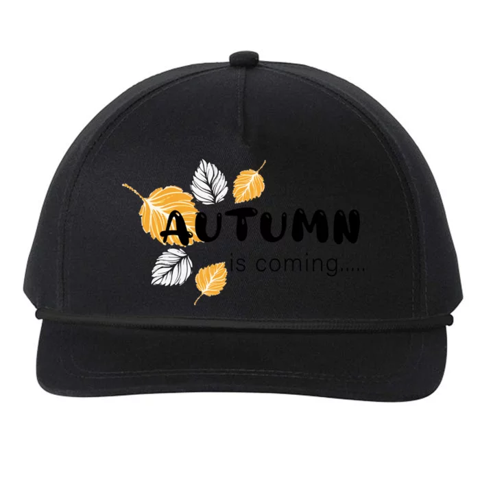 Autumn Is Coming Seasonal Fall Graphic Snapback Five-Panel Rope Hat