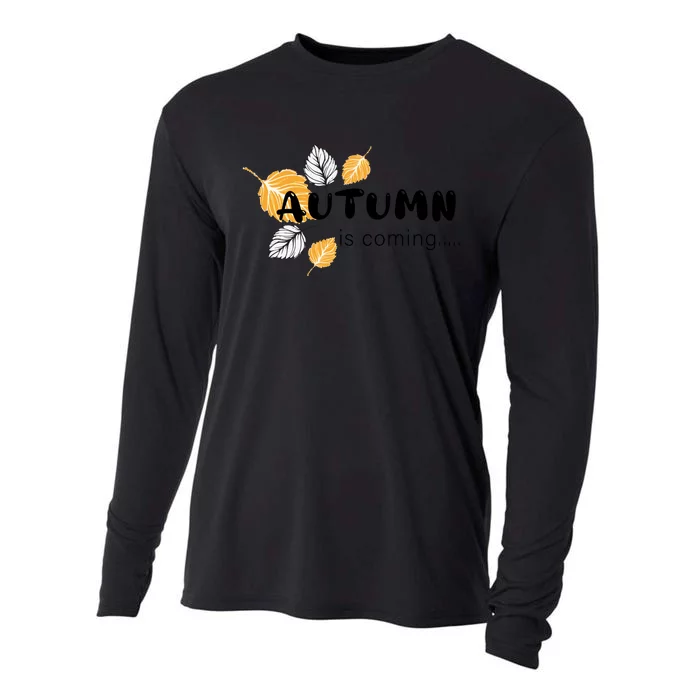 Autumn Is Coming Seasonal Fall Graphic Cooling Performance Long Sleeve Crew