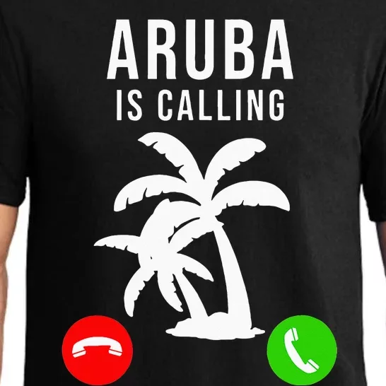 Aruba Is Calling Funny Vacation Souvenir Holiday Aruba Pajama Set