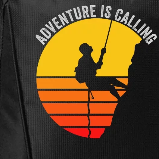 Adventure Is Calling Funny Camping & Fishing Hiking & Nature Camping Outdoors City Backpack