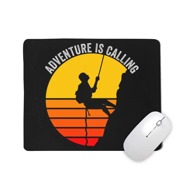 Adventure Is Calling Funny Camping & Fishing Hiking & Nature Camping Outdoors Mousepad