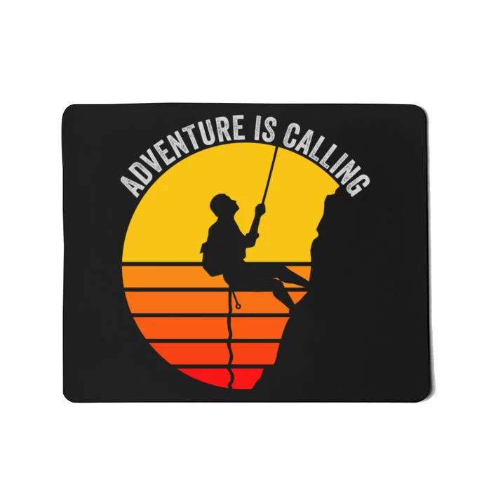 Adventure Is Calling Funny Camping & Fishing Hiking & Nature Camping Outdoors Mousepad