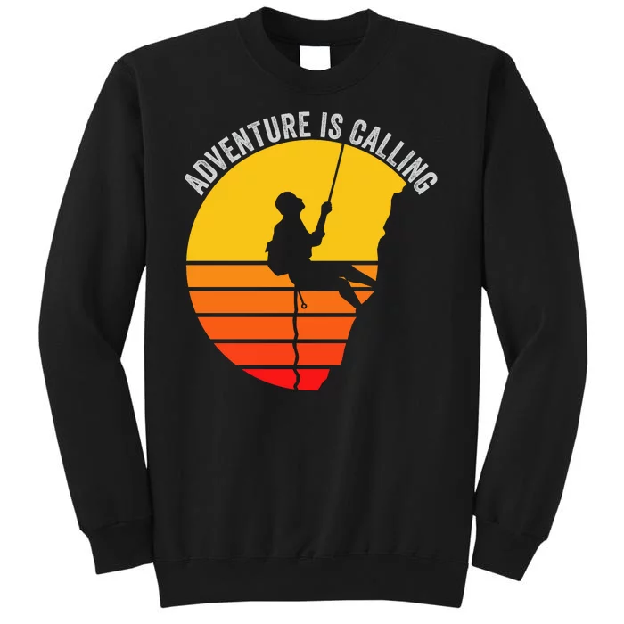 Adventure Is Calling Funny Camping & Fishing Hiking & Nature Camping Outdoors Tall Sweatshirt