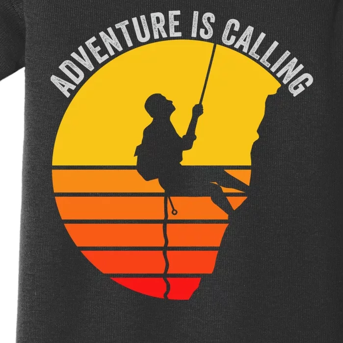 Adventure Is Calling Funny Camping & Fishing Hiking & Nature Camping Outdoors Baby Bodysuit