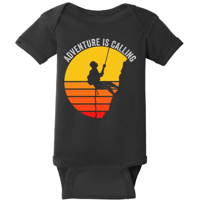 Adventure Is Calling Funny Camping & Fishing Hiking & Nature Camping Outdoors Baby Bodysuit