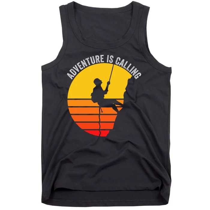 Adventure Is Calling Funny Camping & Fishing Hiking & Nature Camping Outdoors Tank Top