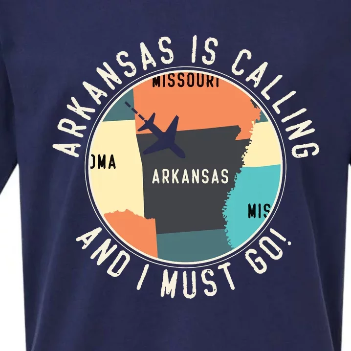 Arkansas Is Calling And I Must Go Arkansas State Sueded Cloud Jersey T-Shirt