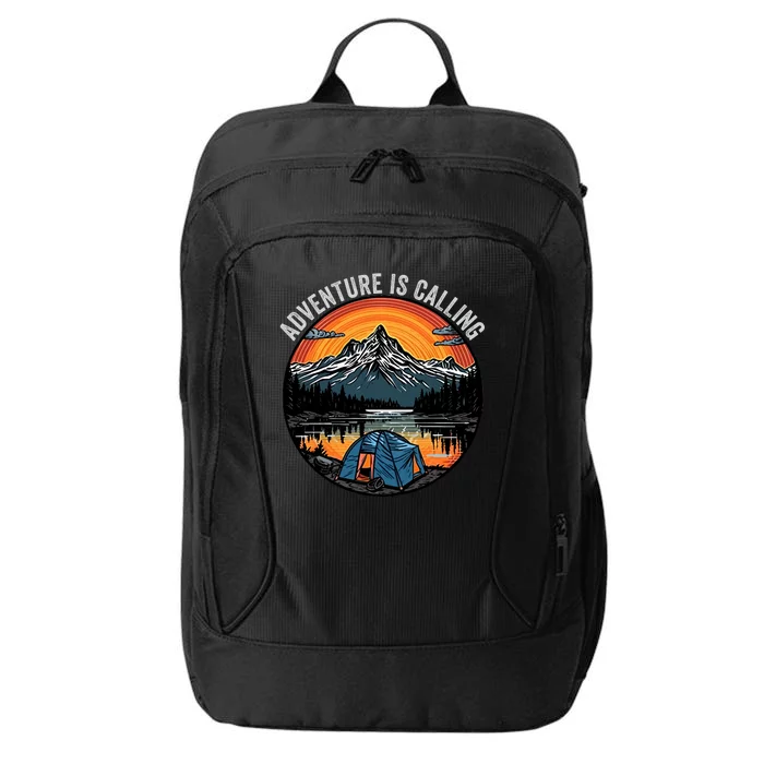 Adventure Is Calling Funny Camping & Fishing Father’s Day Camping Outdoors City Backpack