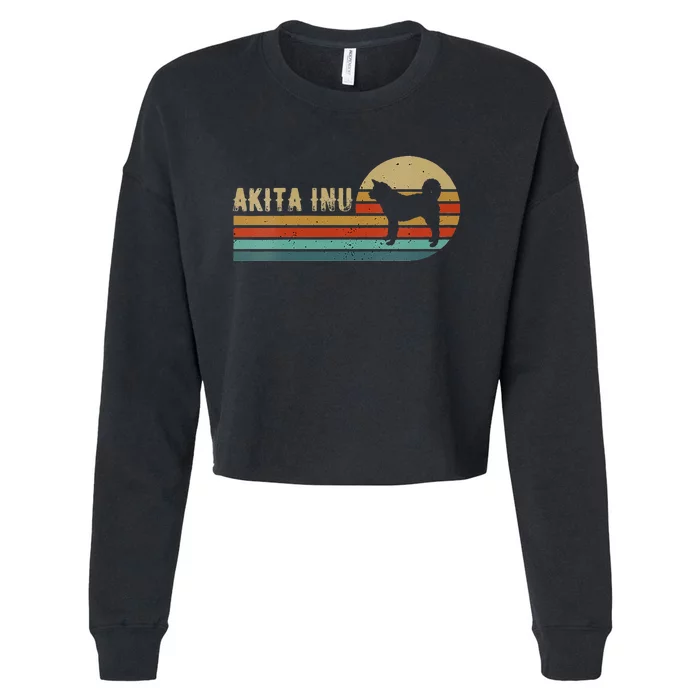 Akita Inu Dog Cropped Pullover Crew