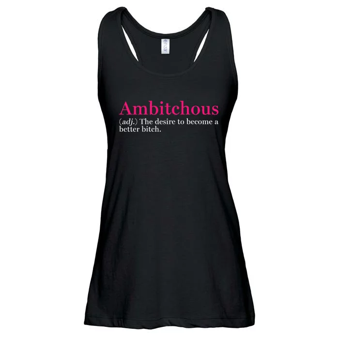 Ambitchous Inspirational Definition Ladies Essential Flowy Tank