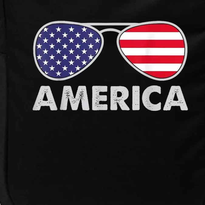 America Independence Day Funny Glasses Flag Impact Tech Backpack