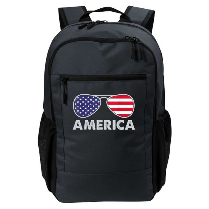 America Independence Day Funny Glasses Flag Daily Commute Backpack