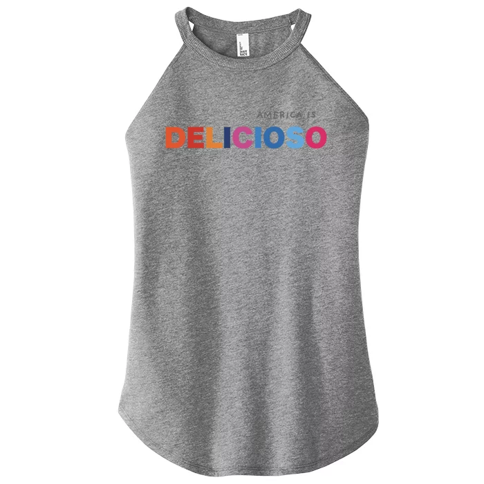 America Is Delicioso Positive Message Cool Gift Usa Gift Women’s Perfect Tri Rocker Tank