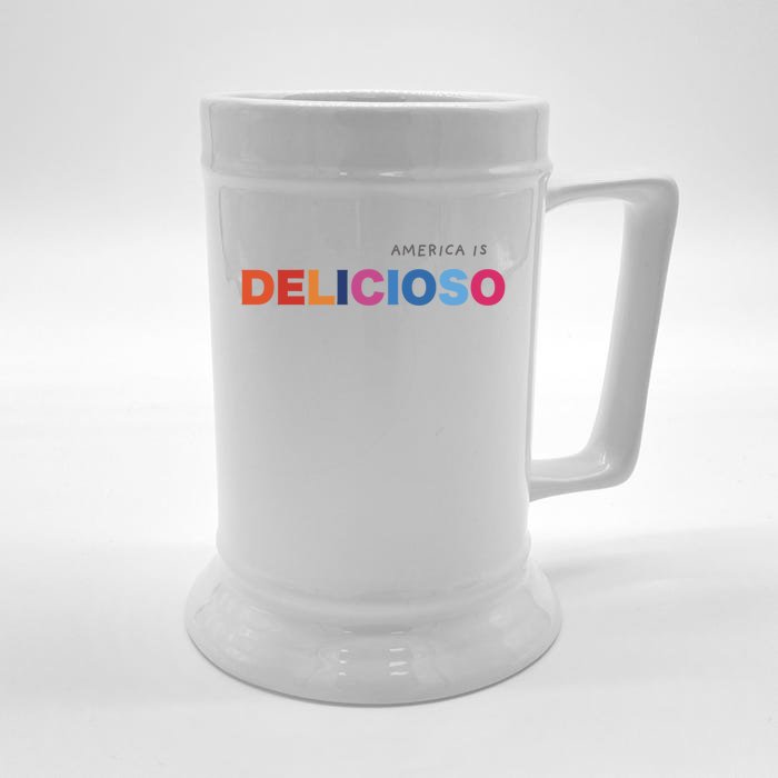 America Is Delicioso Positive Message Cool Gift Usa Gift Front & Back Beer Stein