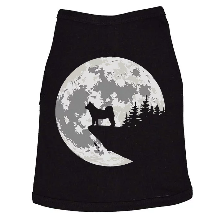 Akita Inu Dog Lover Moon Funny Halloween Doggie Tank