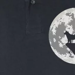 Akita Inu Dog Lover Moon Funny Halloween Softstyle Adult Sport Polo